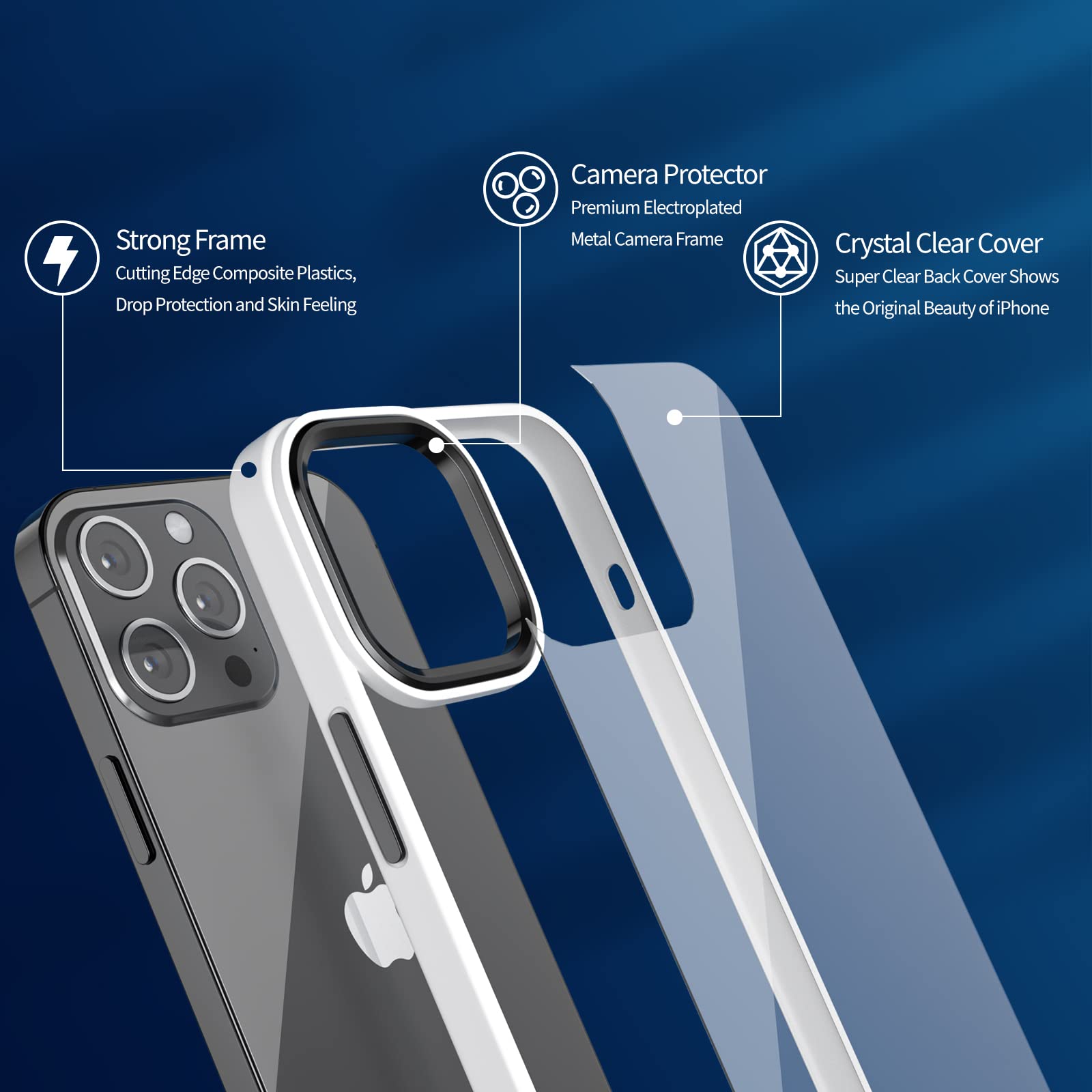 Amazon.com: Gatita White Clear Phone Case for iPhone 14 Pro