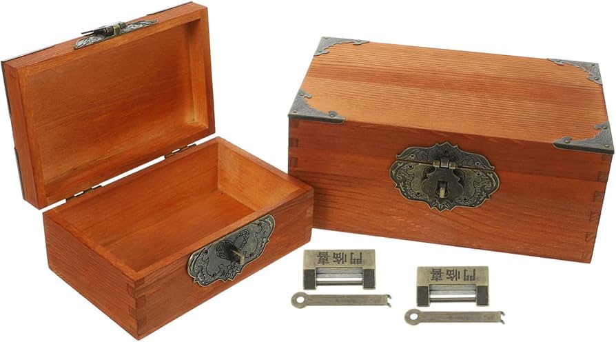 木製彫刻収納ボックス木箱