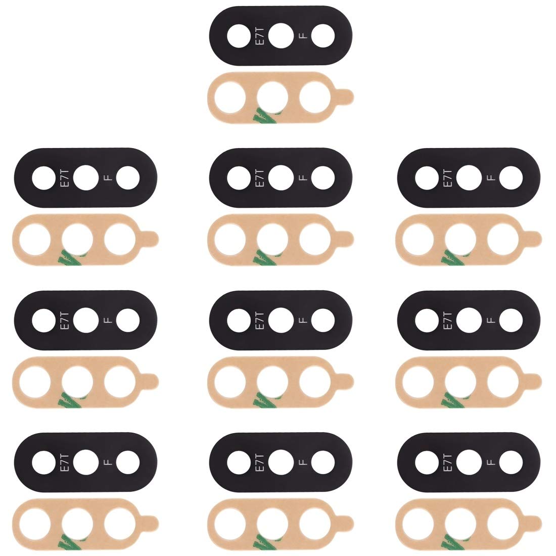 HONGYAN Cell Phone Accessories 10 PCS Back Camera Lens Cover & Adhesive for Xiaomi Redmi Note 6 Pro Repair