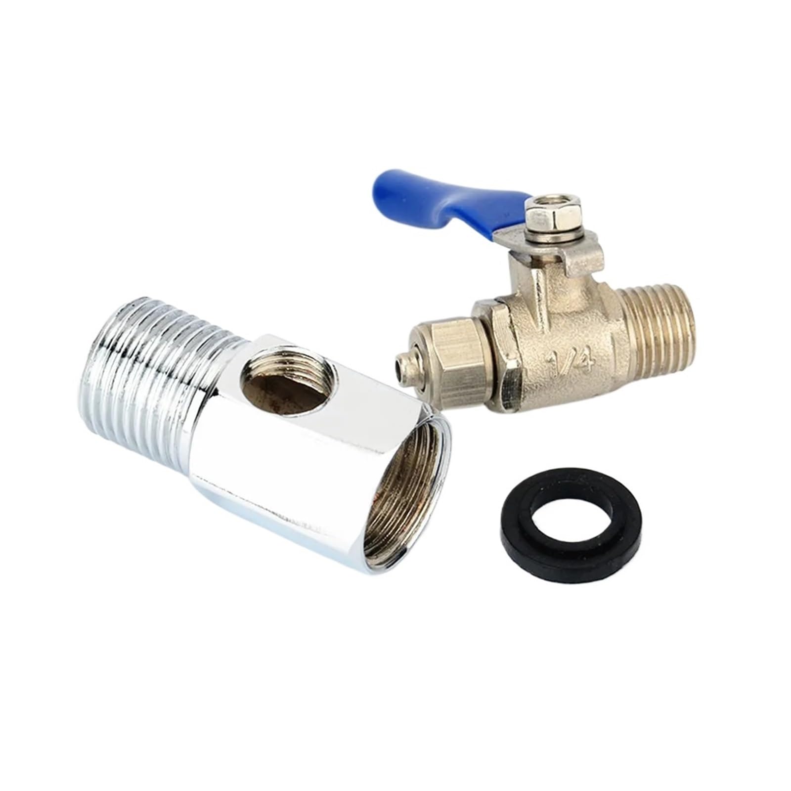 Valvola a sfera, 1 pz. Set valvola a sfera di ingresso a T for osmosi inversa del depuratore d'acqua, tubo di ricambio da 1/2" a 1/4" Accessori for depuratori d'acqua domestici