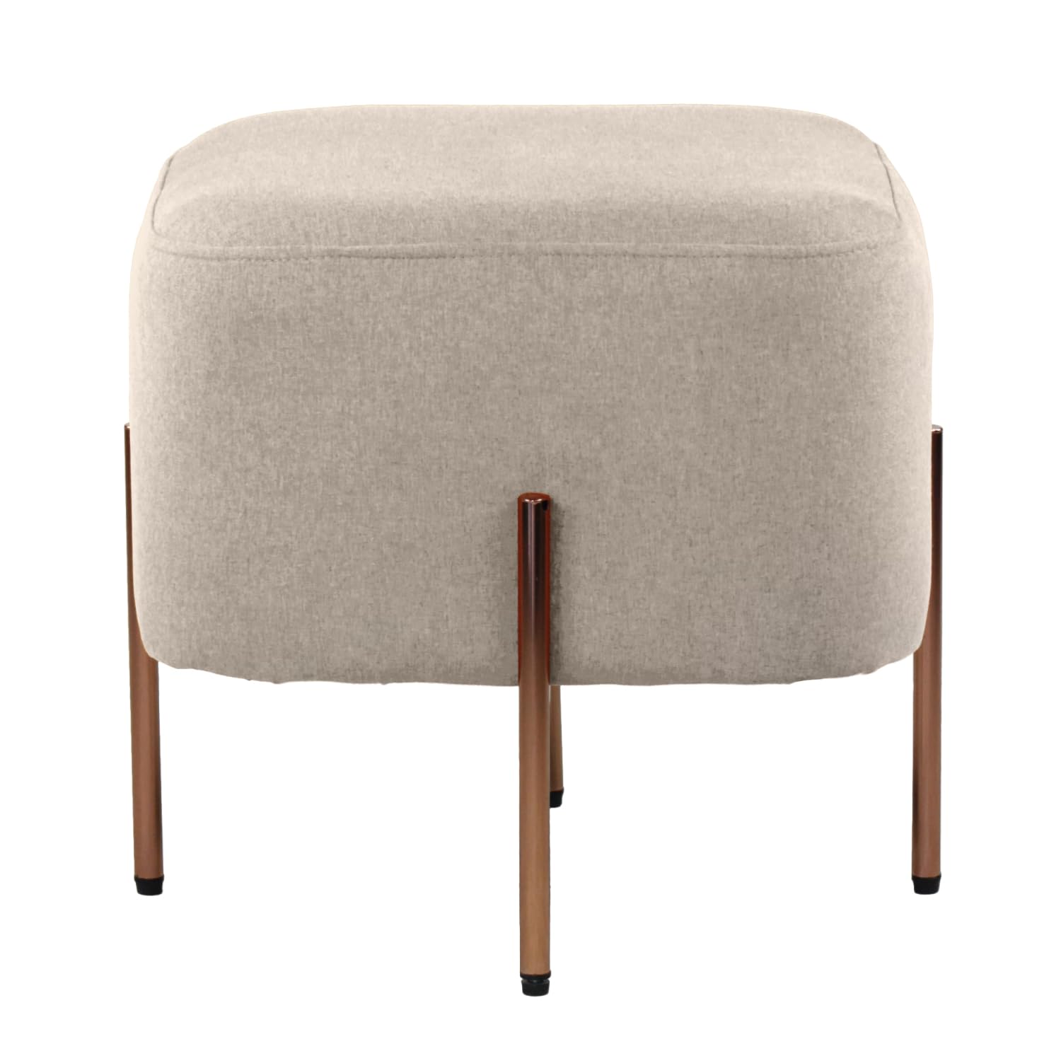 Brigros WeHome - Pouf Poggiapiedi In Tessuto, Pouf Sgabello Per Arredo Casa, Sgabelli Cucina, Soggiorno, Camera Da Letto, Ufficio, Poggiapiedi Da Scrivania, Vari Modelli e Colori (Quadrato, Grigio)