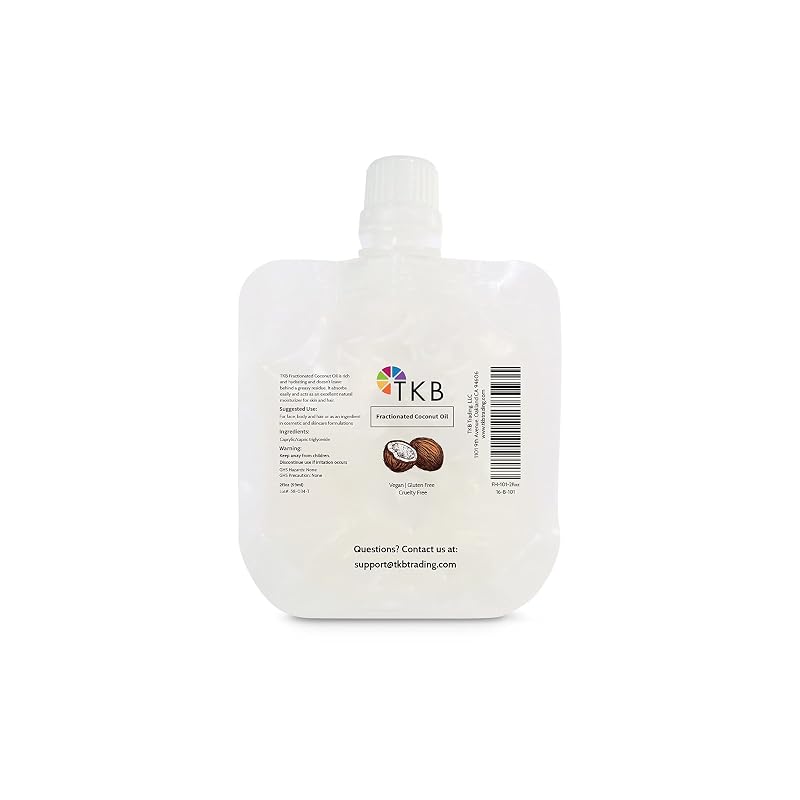 Óleo de coco fracionado TKB Trading, LLC para cosméticos e cuidados da pele, 59 mL
