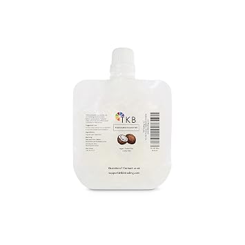 TKB Fractionated Coconut Oil| Pure Coconut Oil for Skin, Hair, Body| Lip Gloss Making, Lip Moisturizer 2floz 59ml