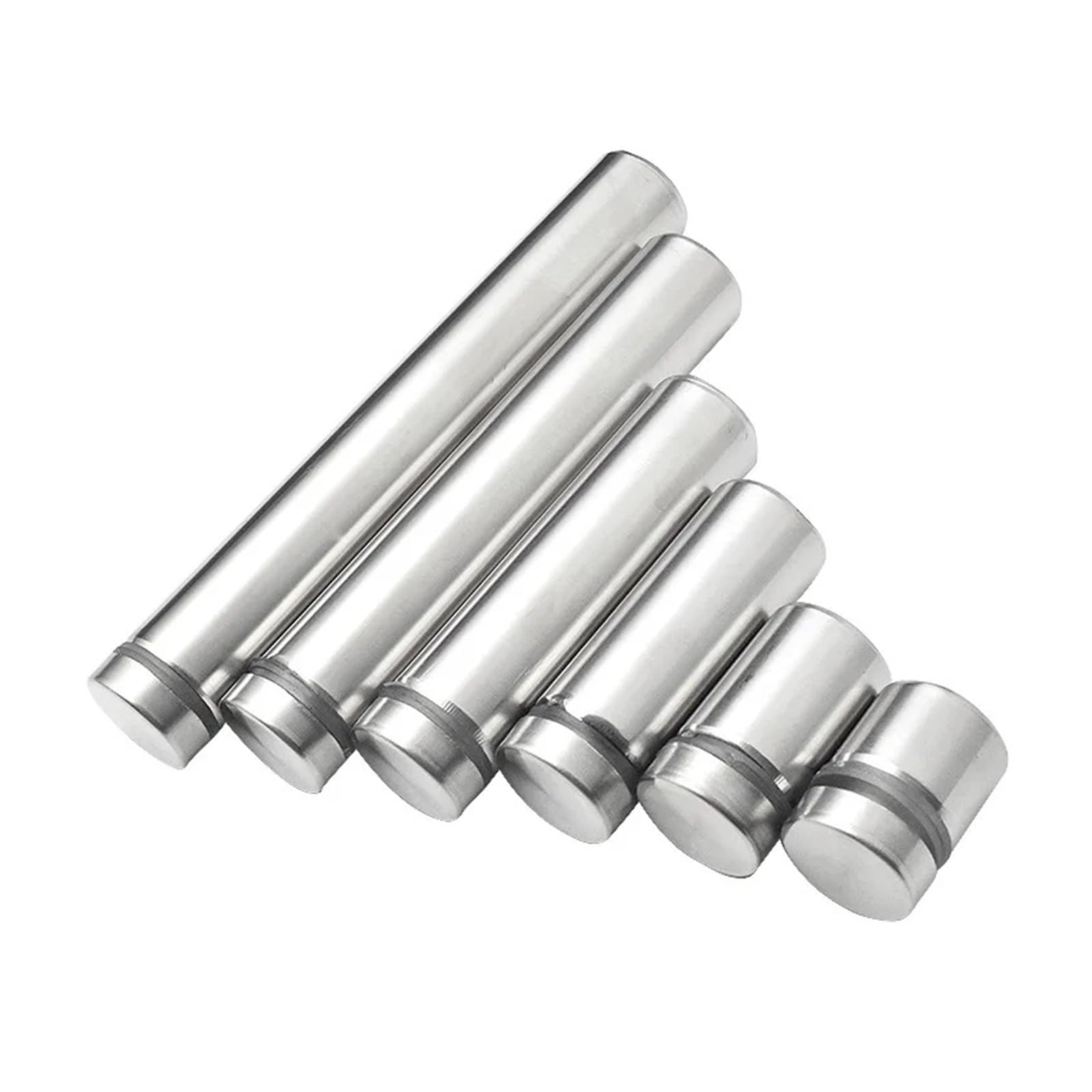 Puaisjn 12X20mm Aluminum Standoff Fixings, 40Pc Stainless Steel Standoff Screws 12X20-100Mm Silver For Posters Frames Mirrors(12X20mm)