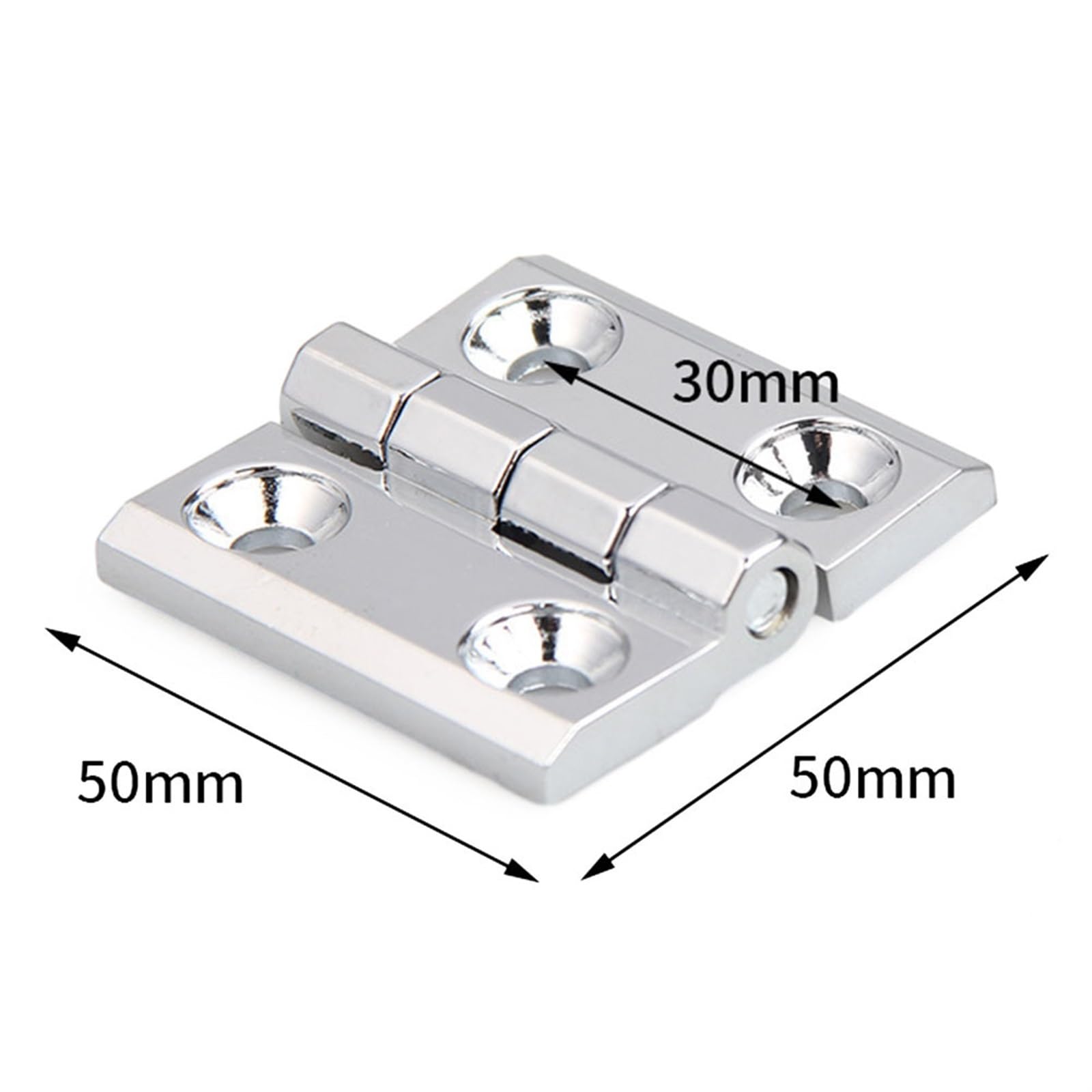 Charnières à Bout de Porte, Robustes, boîte de Distribution en Aluminium, charnière de Porte d'armoire électrique, matériel Industriel(Silver 50X50MM)