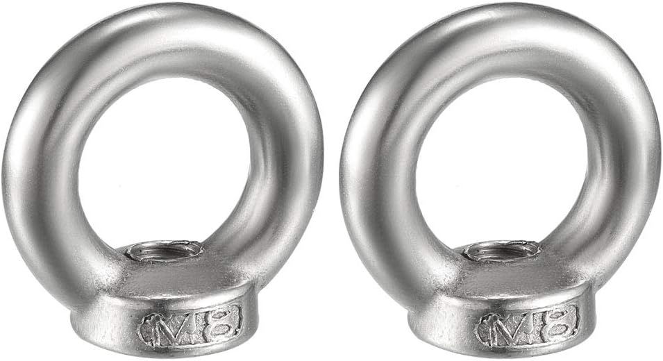 Marine Uxcell M4 Lifting - 304 Stainless Steel Round For Rope Fitting, Pack Of 5 Eye Nuts