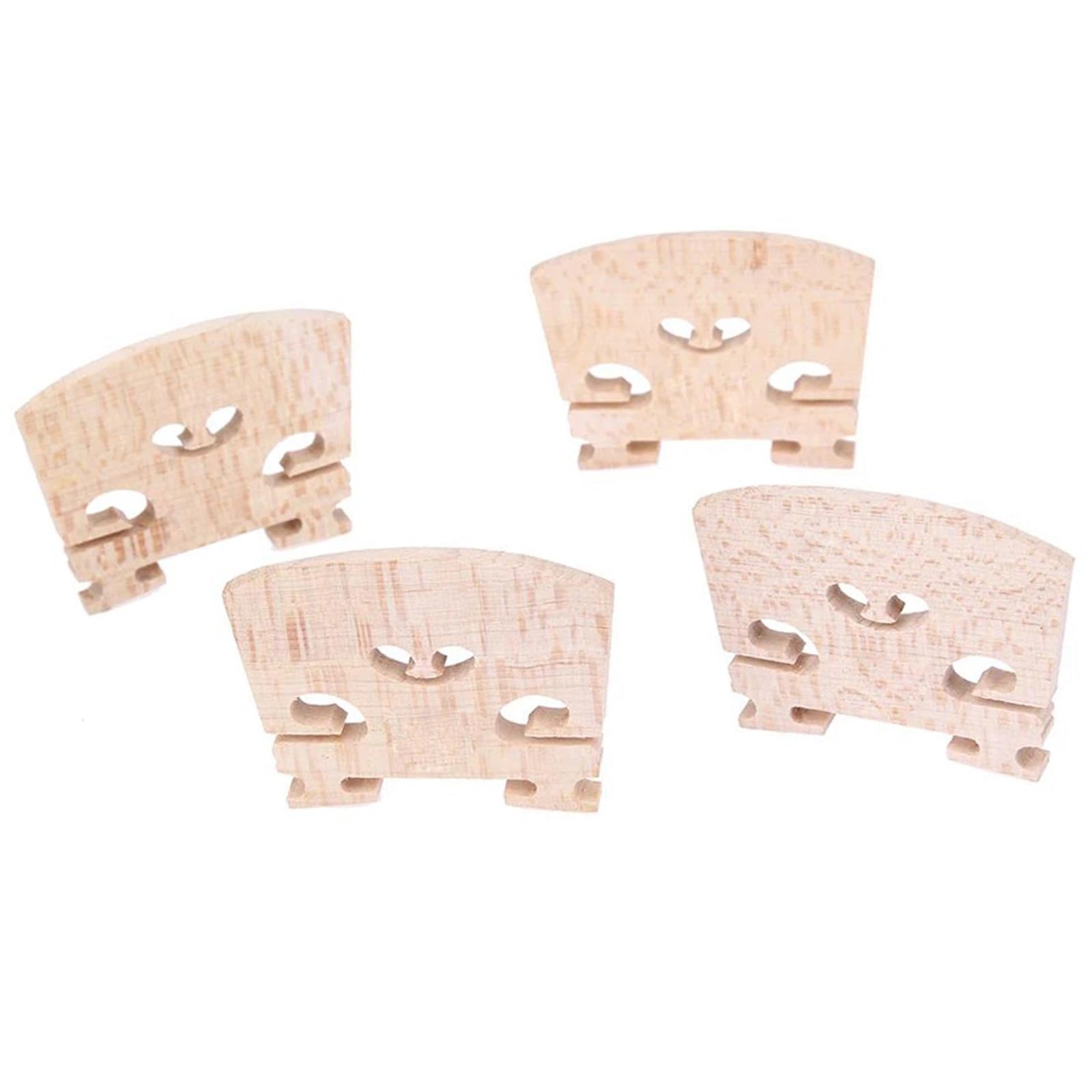 Piezas de violín de madera de arce, 4 piezas. Puentes de violín madera arce tamaño 4/4-3/4