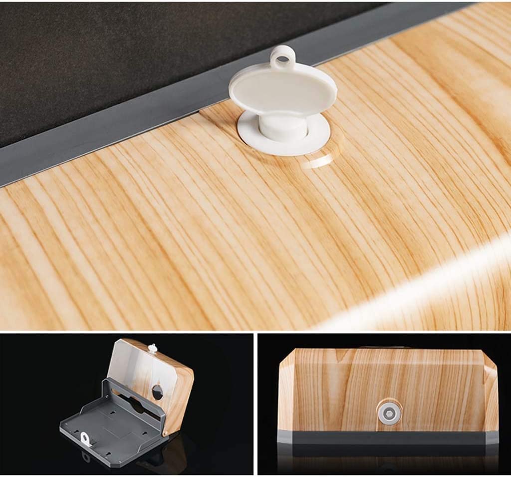 Baño Dispensador de Toallas de Papel de Montaje en Pared con Soporte para pañuelos de baño con Llave Dispensador de Toallas de Mano de plástico sin Perforaciones para el hogar y la Cocina Comercial