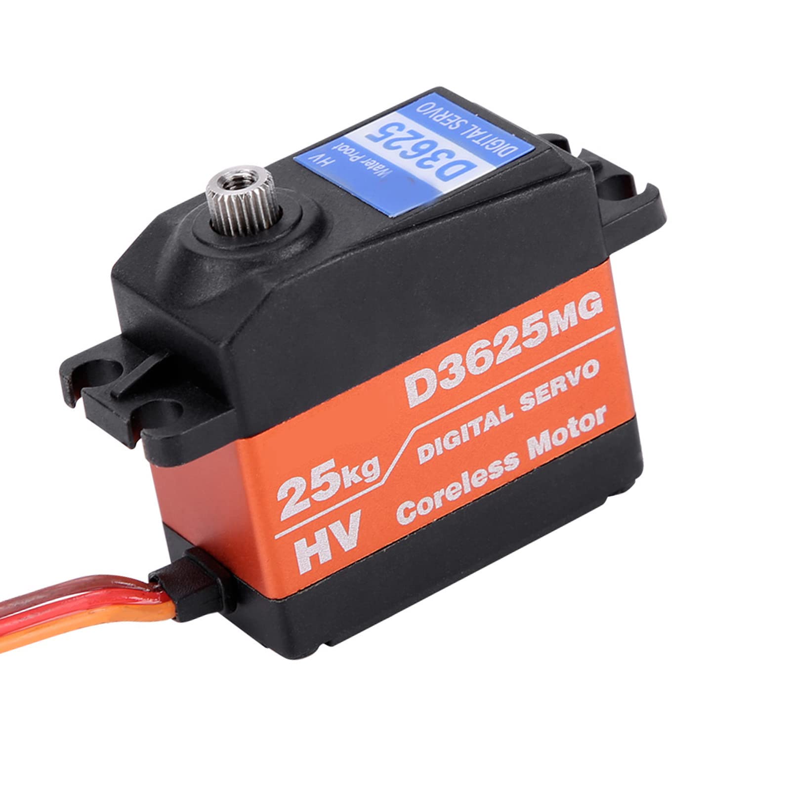 Servo Digital de Engranaje de Metal Resistente al Agua Servo de Coche RC de 180° de Alto par para 1/10 1/8 Coche de Carreras de camión Corto Disipación de Calor de Aluminio