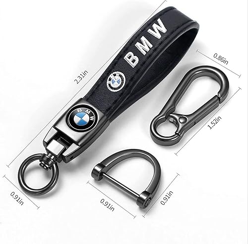 Miniatura 4 de EMOYRA Llavero de cuero de repuesto para BMW serie 1 3 4 5 6 7 y X3 X4 M5 M6 GT3 GT4 Series regalo para mujeres y hombres llavero accesorios