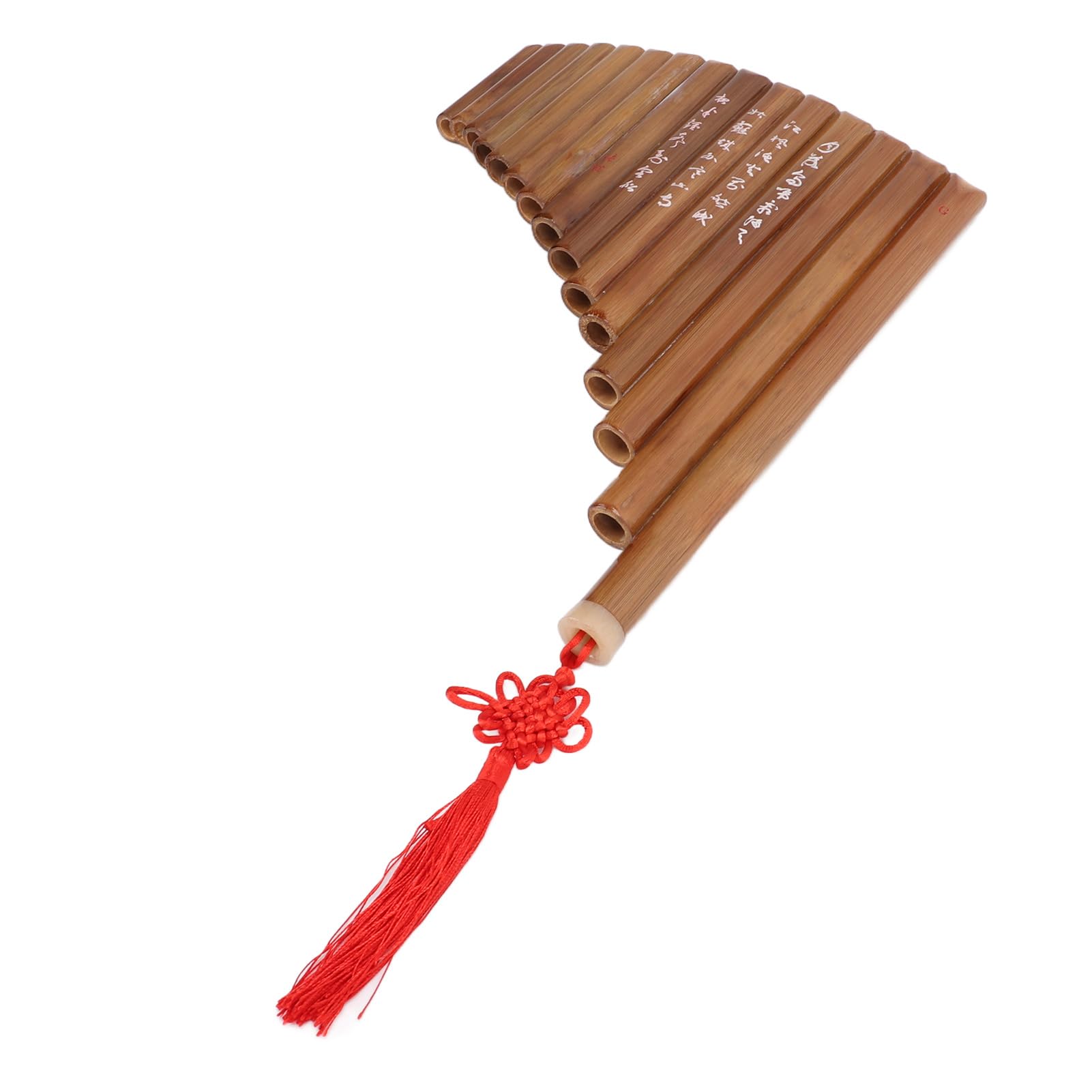 Eujgoov Pan Flute 15 Pipes Pan Flute G Tone Chinois Pan Pipe Instrument Flûte De Pan En Bambou pour Débutants