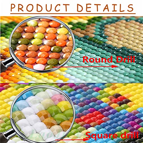 Diamant Schilderij Kits voor Volwassenen, 5D Diamond Art Cartoon Wolf Diamant Schilderij Kinderen Volledige Boor Kristal Strass Kruissteek, Diamant Borduurwerk Foto's Kunst Ambachten Muur Home Decor (50x70cm/20x28 - Afbeelding 5