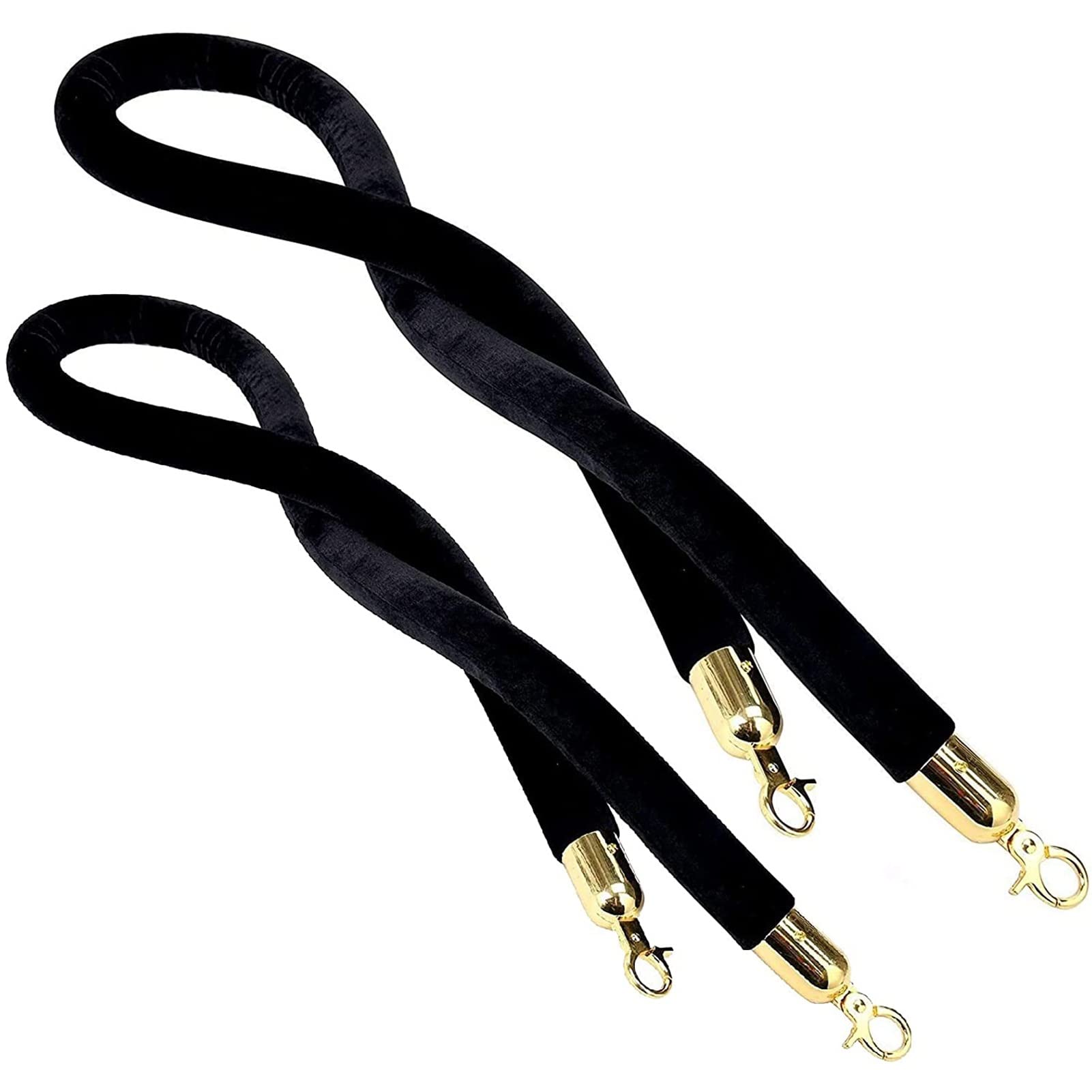 Corde de guidage en velours noir premium JYDQM 2.5m aspect luxueux pour soirées et gala