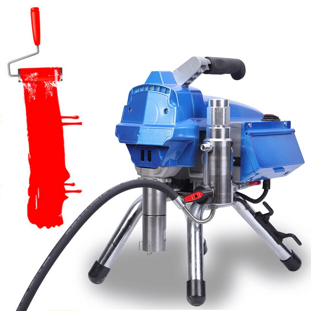Pulverizador de pintura sin aire, 3000 W, alta presión, regulador de presión, 220 V, 50 Hz, 2,7 L/min, se puede utilizar para pintar, pintura de látex, color de suelo, azul