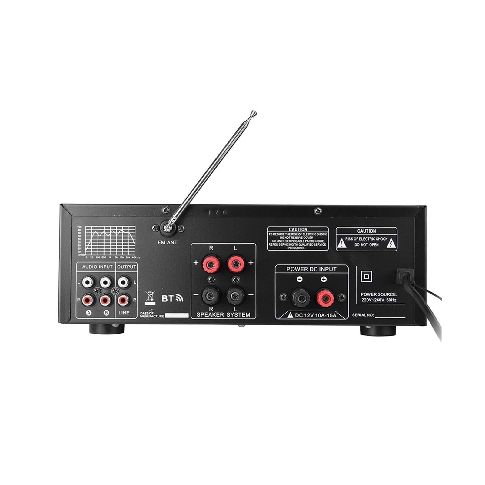 Amplificador de audio estéreo, 2 canales Inicio Amplificadores Bluetooth Inicio Audio Audio Estéreo Subwoofer AMPLIFICADOR POWER AUDIO AMPLIFICADOR AUDIO AUDIO USB SD Con remoto para sistema de cine e