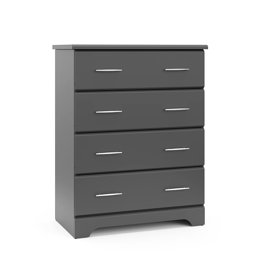Amazon.com : Storkcraft Brookside 4 Drawer Dresser (Gray