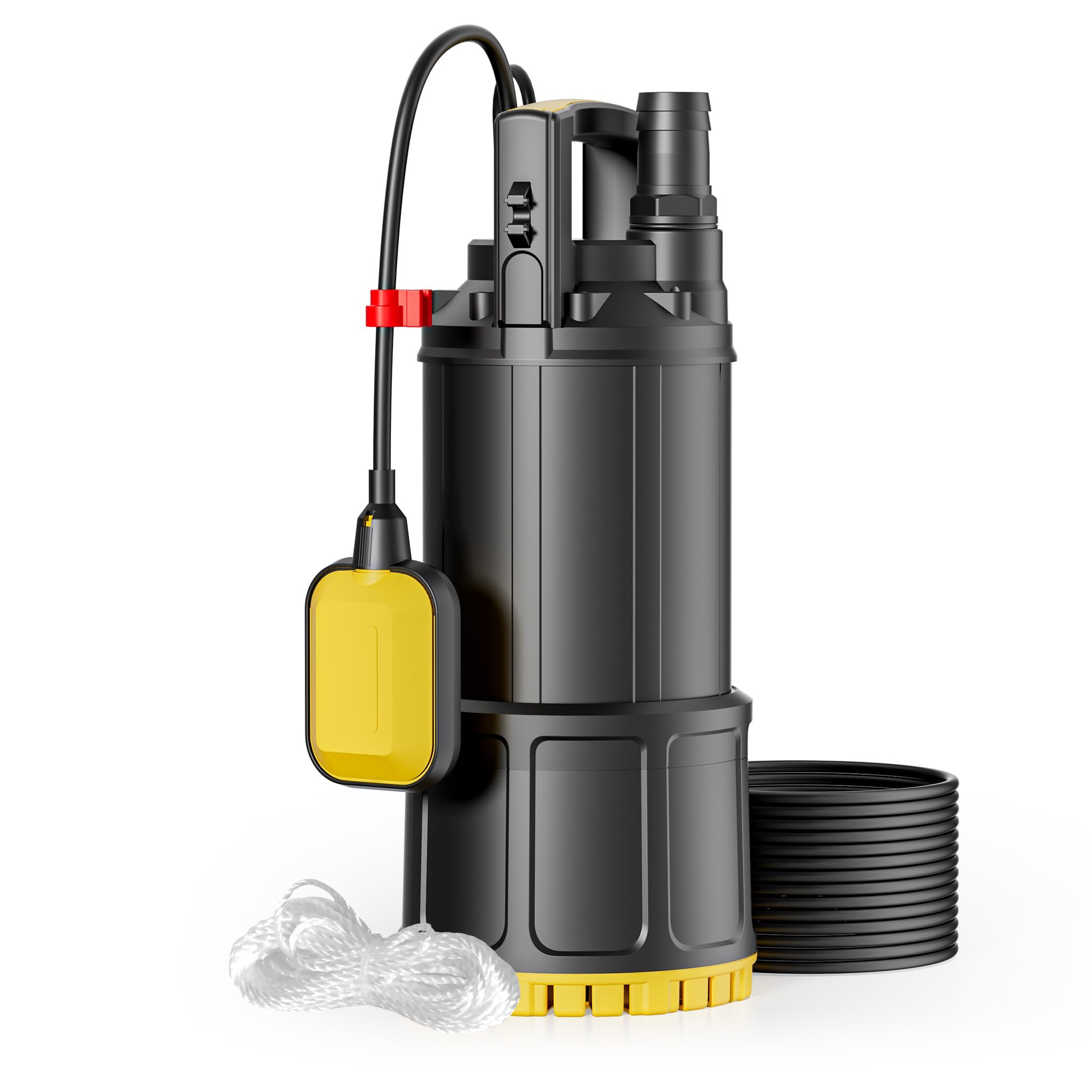 Wiltec Pompa sommersa, 1000W 5500 l/h, prevalenza 30 m, Elettropompa a immersione per pozzi e cisterne