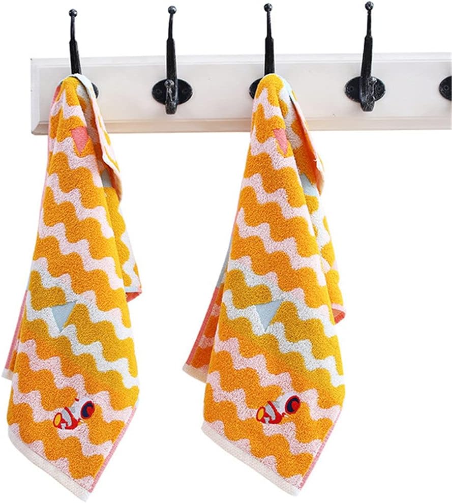 Cotton Children's Towel Soft and Cute Household Face Wash Absorbent Small Towel Embroidery(E)