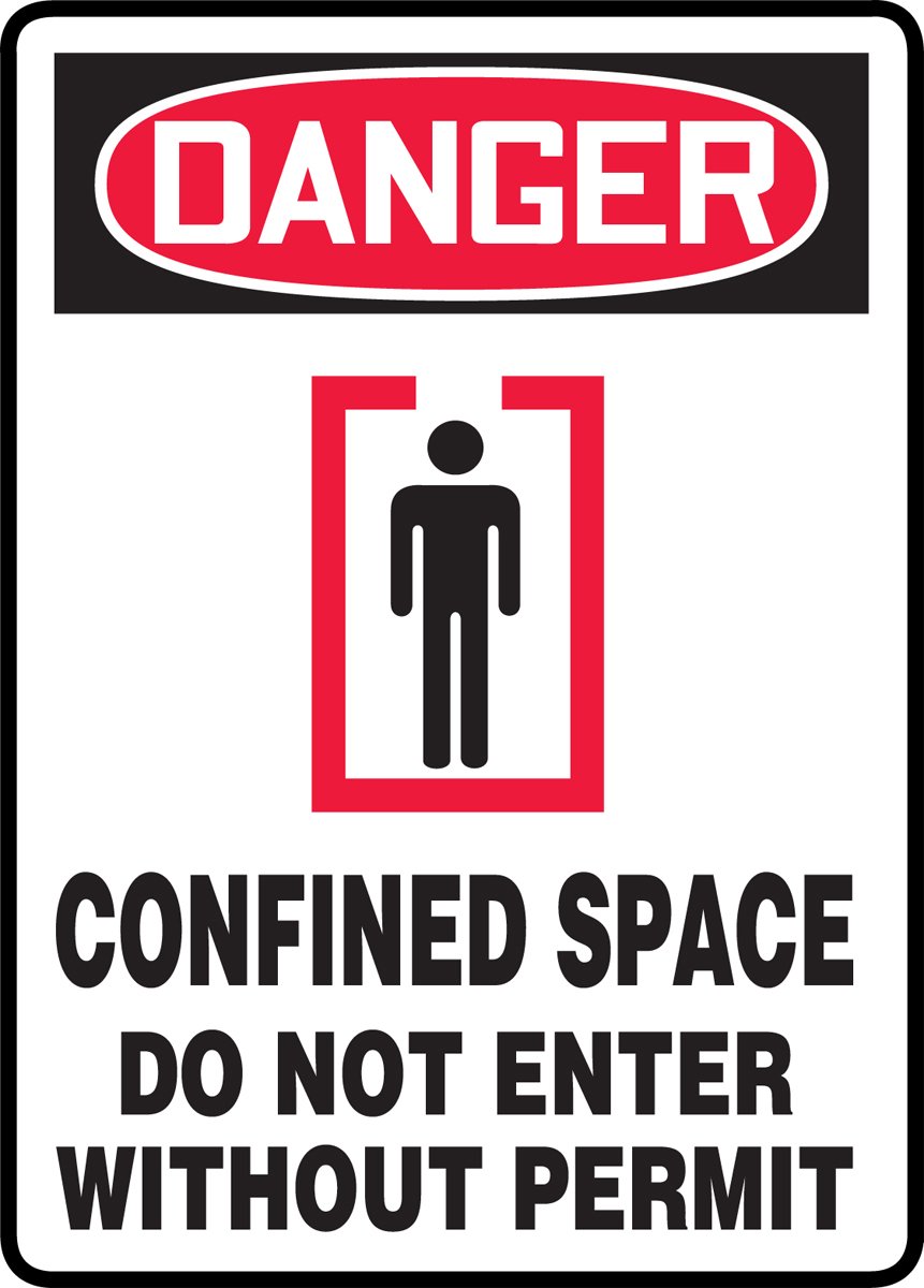 Signalisation danger espace confiné pour interdire accès sans permis - 2