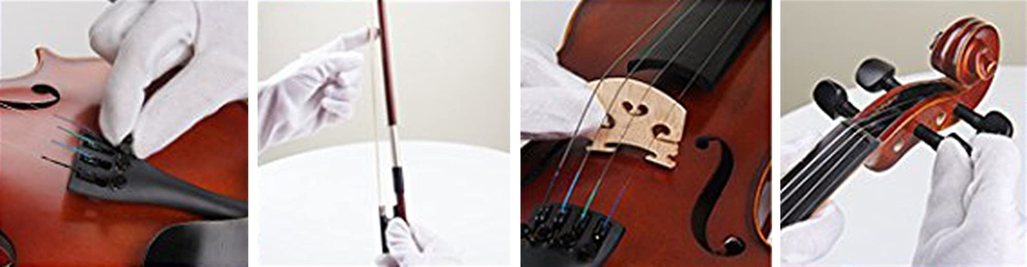 Cello Kit 4/4 Full-Size Spruce Top Premium 3-Band Balanced Electronic/Silent Violin with Ebony Accessories Violin - Image 7