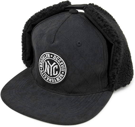 Amazon カスターノ ボア耳付きnycドッグイヤーキャップ 黒 キャップ 通販