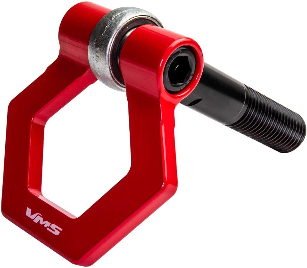VMS RACING Rear Tow Hook in RED Compatible with Chevy Chevrolet Corvette C7 Z06 ZR1 Stingray Oval Track 14-19 2014-2019