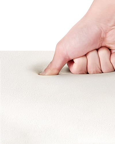 Miniatura 6 de Donner Banco de piano con almacenamiento, banco de teclado de madera maciza, taburete con cojín de gamuza de alta densidad, color blanco