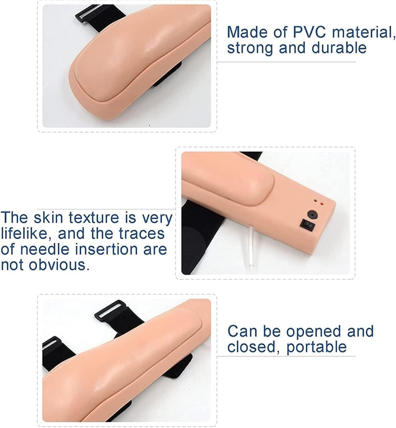 HEQIM Upper arm intramuscular Injection Training Simulator, intradermal Injection Practice arm Model, Suitable for Nursing Students, Medical Education