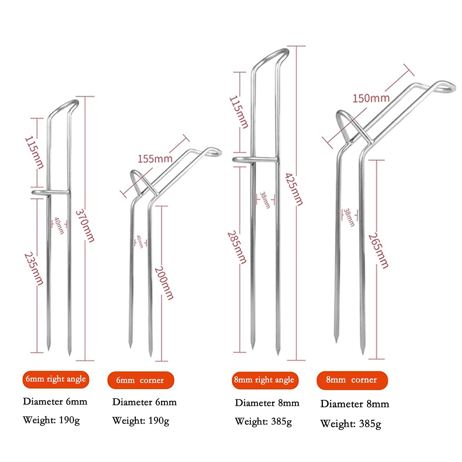 Support Canne a Peche Lancer la Tige de la Tige Traction de la Main Tige de la Main de la Tringle Support de Canne à Pêche (Size : C/8MM)