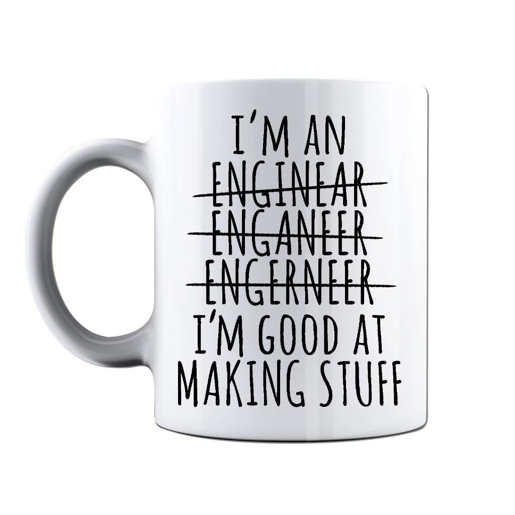 Bang Tidy Clothing Funny Novelty Printed Mugs I'm an Engineer I'm Good at Making Stuff Funny Office Novelty Coffee Mug Tea Cup Gift