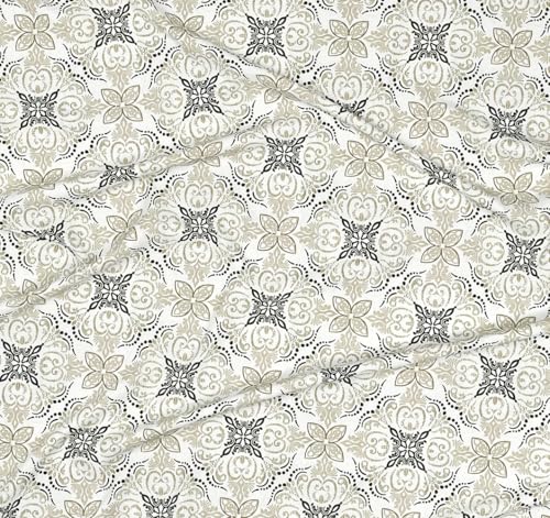 Image of VAS Collections Premium 160 TC Microfiber 3D Printed Pillow Covers | Regular Pillow Cases | 2 Piece Pillow Cover, Queen Size (30 x 20 inches), Grey and Off White