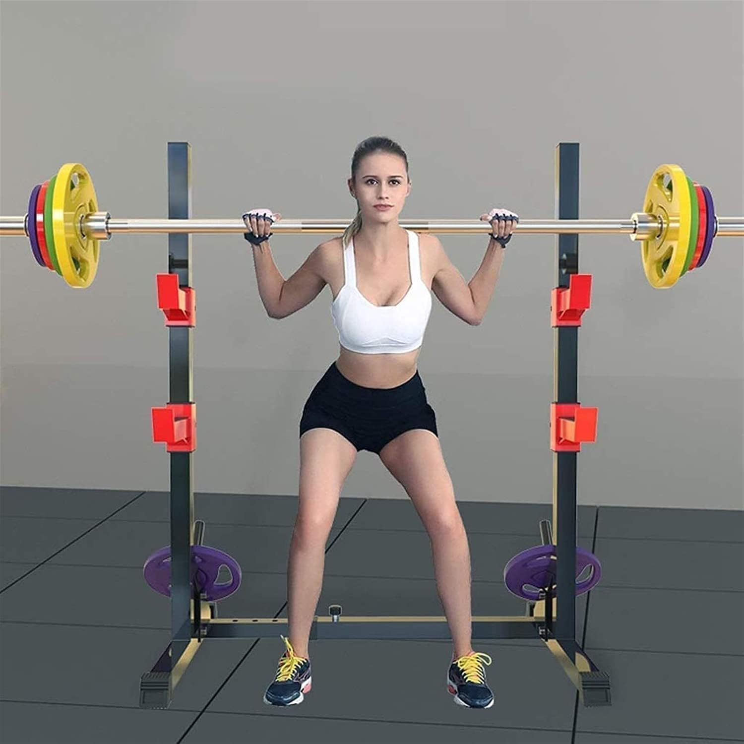 Rack per Squat Professionale Attrezzatura per l'allenamento della Forza Sport Domestici Bilanciere Rack per Squat Supporto Panca per distensioni Rack per Squat