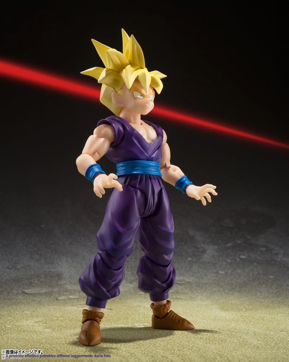 Bandai TAMASHII NATIONS - Dragon Ball Z - Super Saiyan Son Gohan - Il guerriero che ha superato Goku Spirits S.H.Figuarts Action Figure | Dragonball Z Statuetta S.H. 15,2 cm Figuarts - Super Saiyan Gohan Warror Who Overpassed Goku