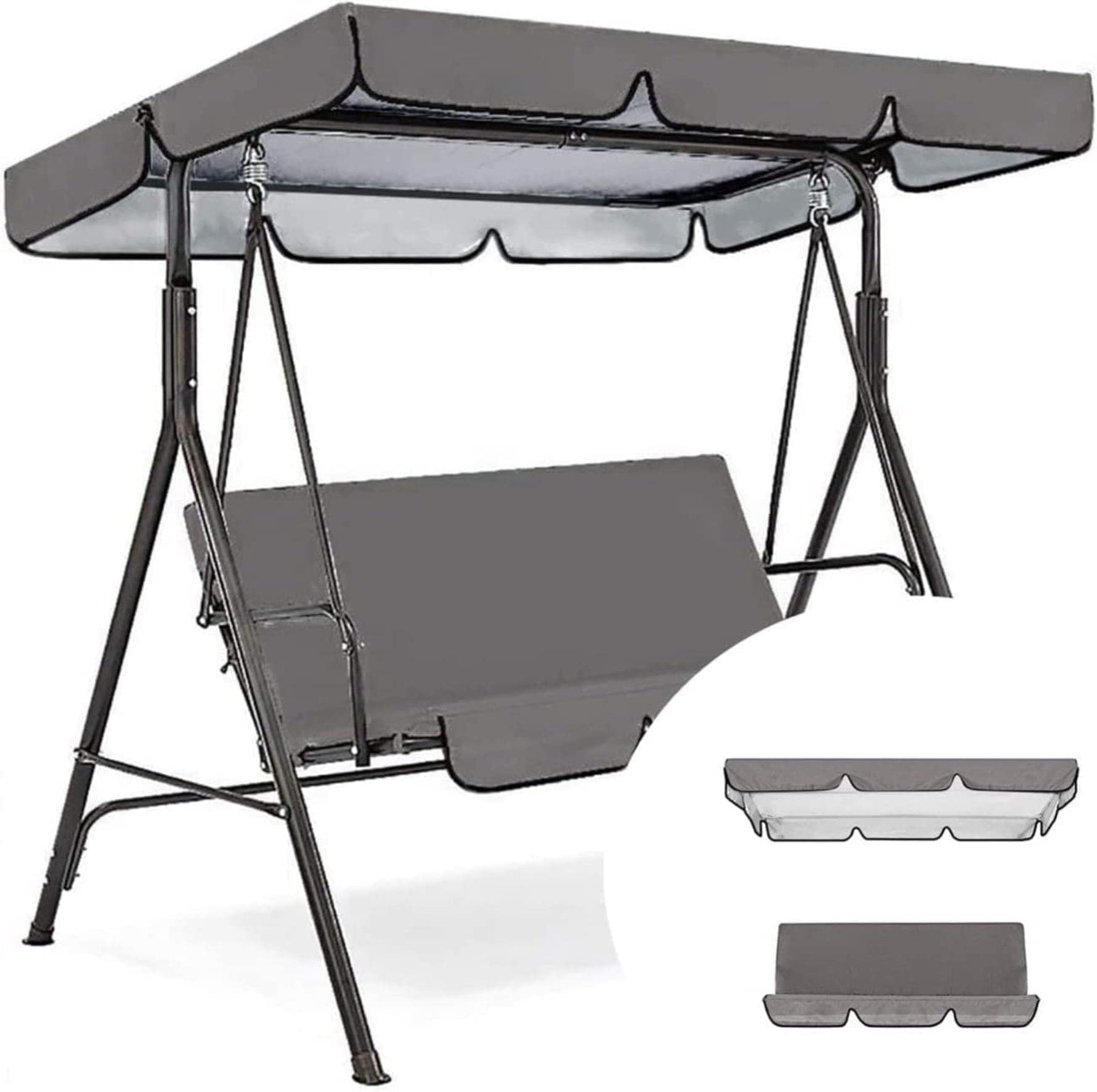 Auvent de balançoire et toit de remplacement floral pour chaise de terrasse