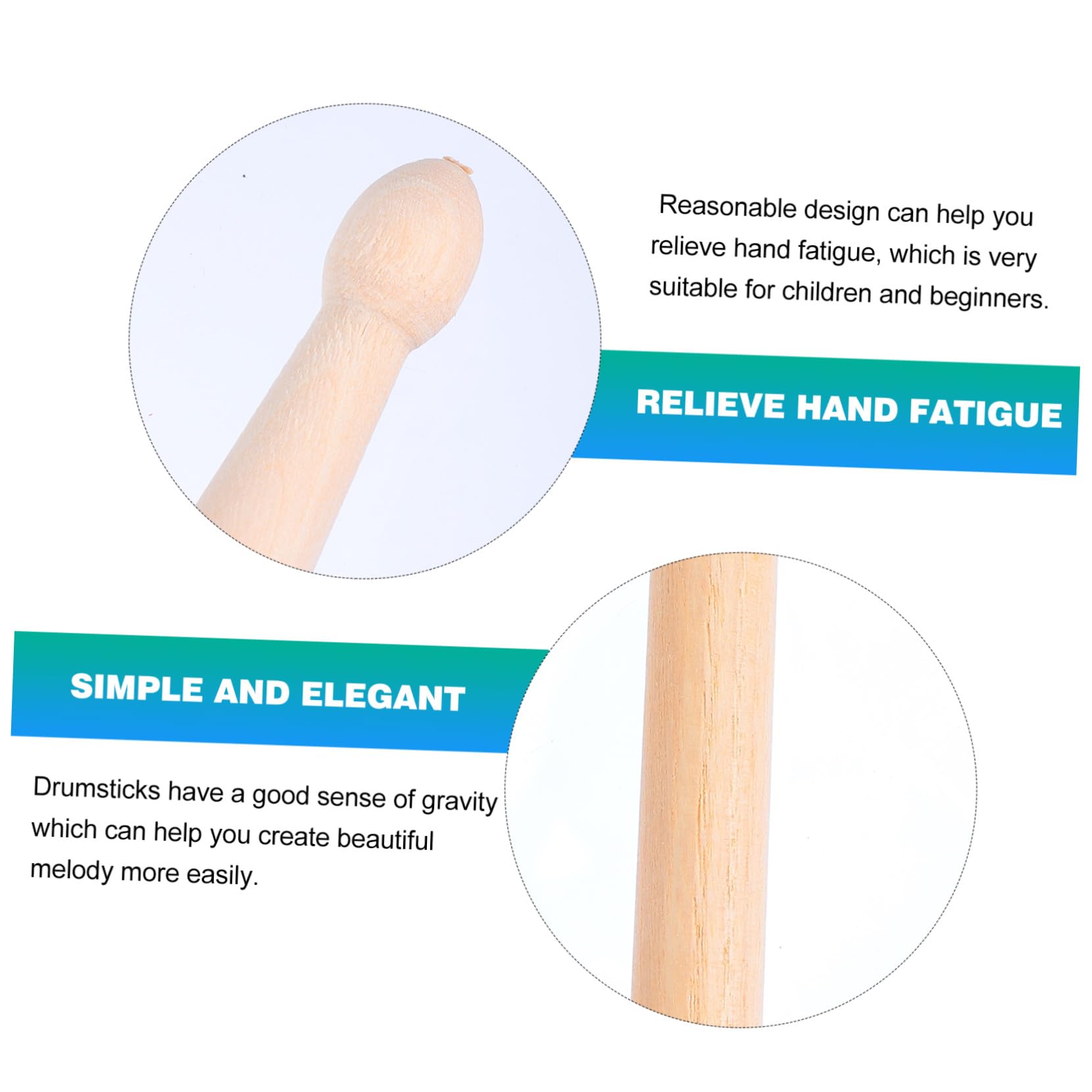 Toddmomy 20stücke Holz-drumstick Ahorn mit Tragetasche Drumsticks aus Ahornholz Passend für Schlagzeug