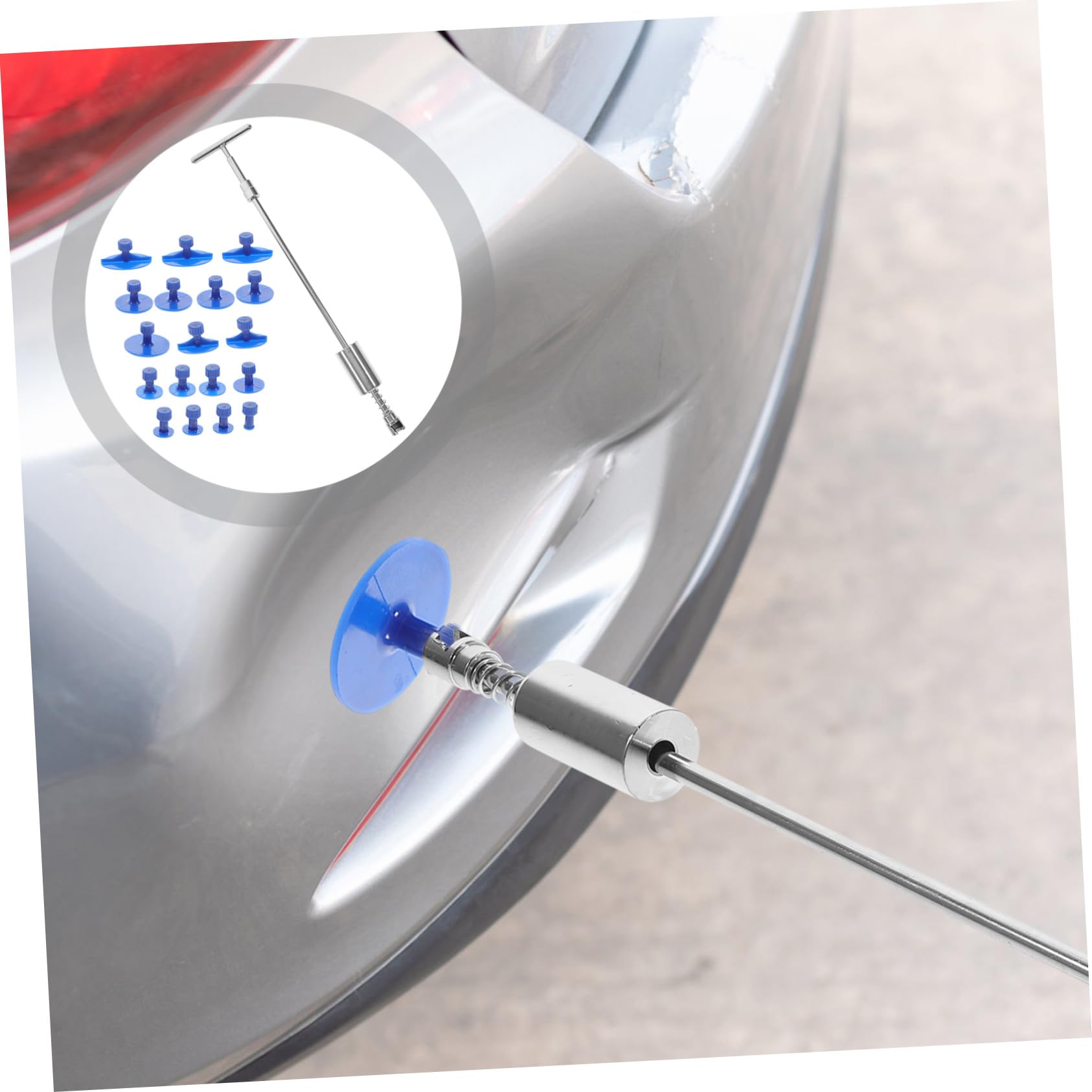 ibasenice Martillo Reparador de Abolladuras para Coches Herramienta Deslizante Manual Kit de Herramientas para Quitar Abolladuras Incluye Pestañas para Bricolaje Automóviles