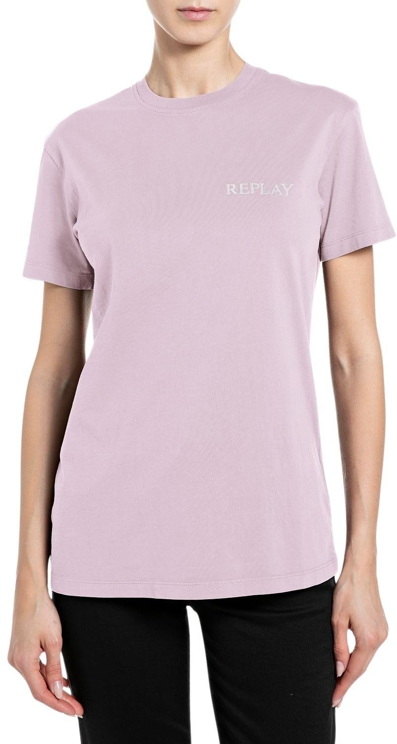 Replay Women's Short Sleeve T-Shirt, 369 Flamingo Pink, XXS