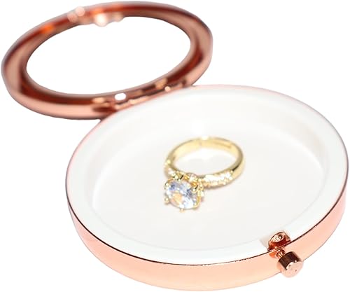 Miniatura 4 de Estuche para pestañas de oro rosa, incluye espejo, línea magnética para pestañas, bandeja reemplazable, área de almacenamiento seguro, cierre