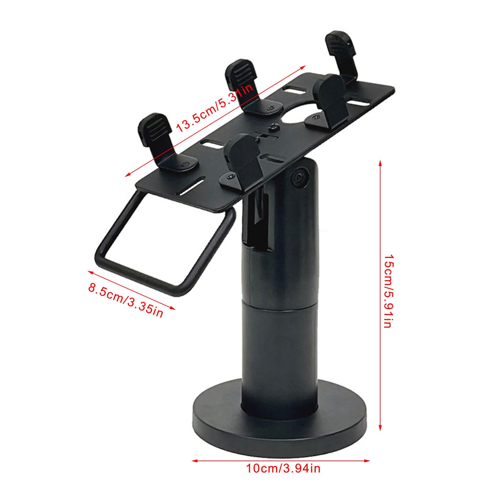 Supporto per staffa di visualizzazione per macchine POS Terminali per schede regolabili per negozi al dettaglio con canali via cavo nascosti Montaggio Pos
