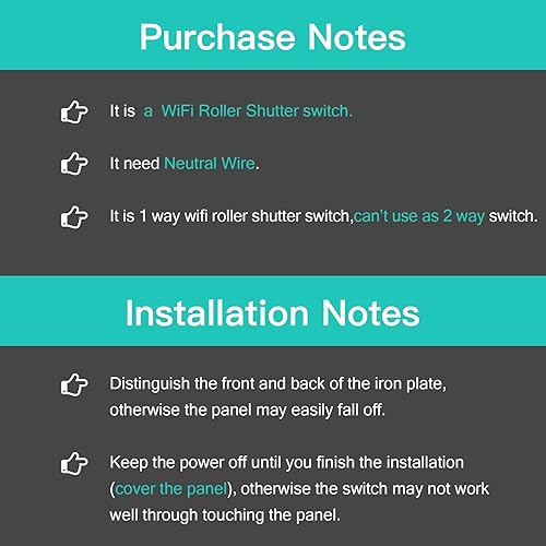 Miniatura 9 de BSEED Interruptor inteligente WiFi para persiana enrollable, interruptor ciego inteligente compatible con Alexa Echo y Google Home, control remoto