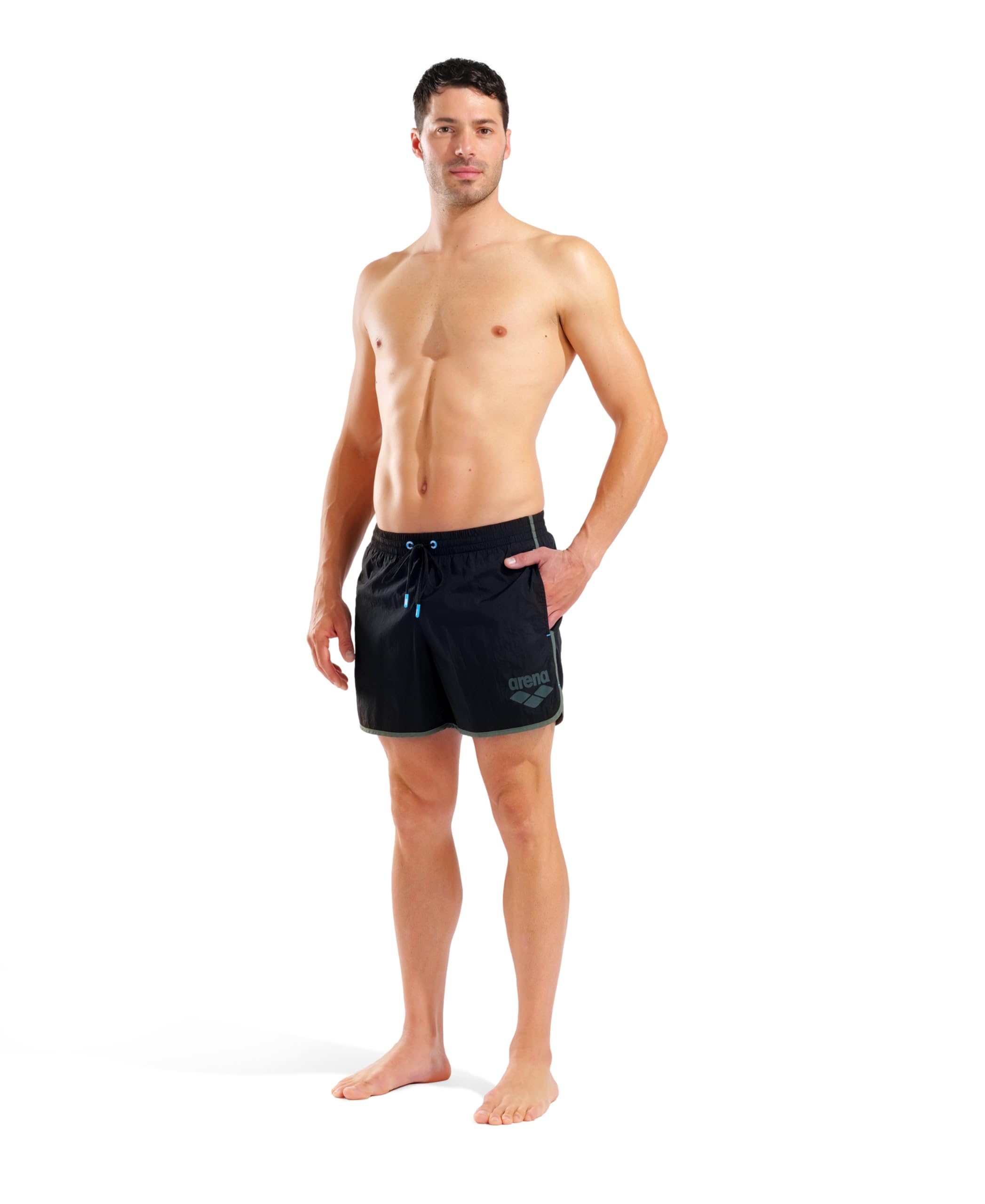 ARENA Bañador Corto para Hombre Big Logo Borders