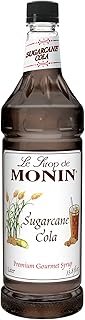 Monin - Sugarcane Cola Syrup, Authentic Cola Flavor, Great for Soda, Floats, and Slushes, Gluten-Free (1 Liter)