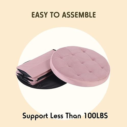 Miniatura 4 de MEEXPAWS Caja de arena para gatos, muebles ocultos con caja de arena plegable, gabinete de baño para gatos, gabinete redondo de terciopelo de 17.7