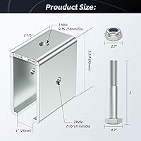 Vista 2 de SKTREX Conector de canal de puntal extendido para montaje en canal de puntal de 1-5/8" de ancho y 1-5/8" de altura
