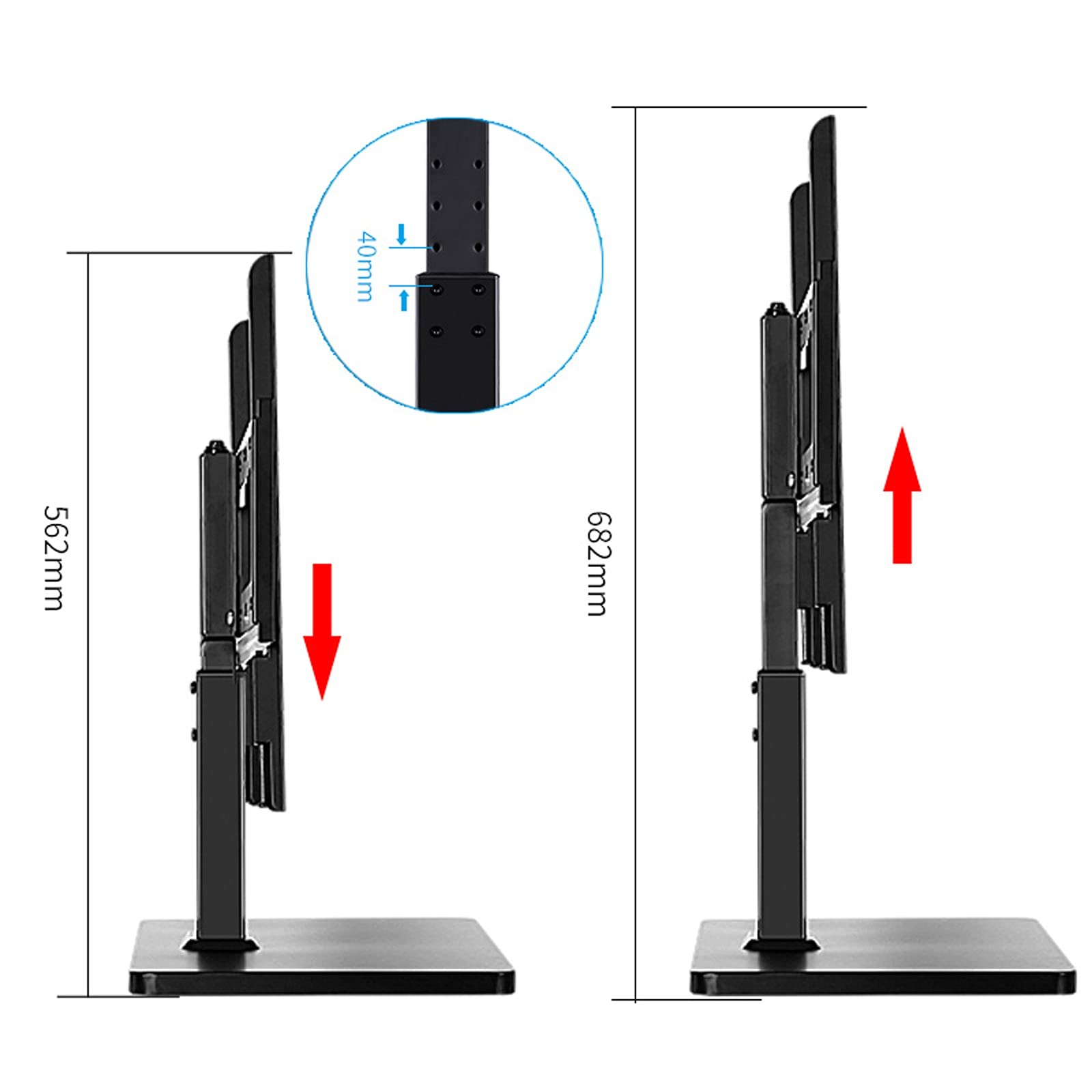 tv Stand TV BASE DESKTOP. LCD. Monitor Stand Universal Punch-Free TV Staffa rotante per la maggior parte dei TV a 32-70 pollici con max VESA 60. 0x400mm, supporta fino a 99 libbre .per casa, ufficio