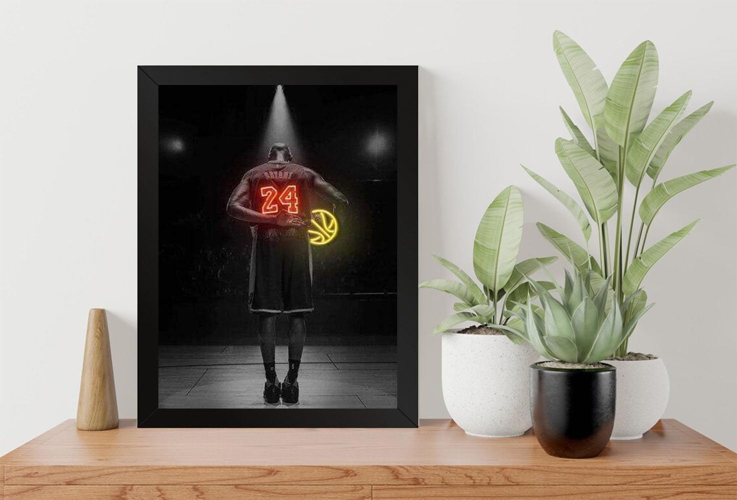 GADGETS WRAP Printed Photo Frame Matte Painting for Home Office Studio Living Room Decoration (9x11inch Black Framed) - Kb Bryant Mamba Out