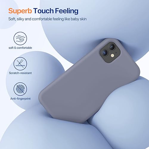 Miniatura 1665 de Miracase - Funda diseñada para iPhone 11 con protector de pantalla, funda de goma de silicona líquida, protección total contra caídas y a prueba