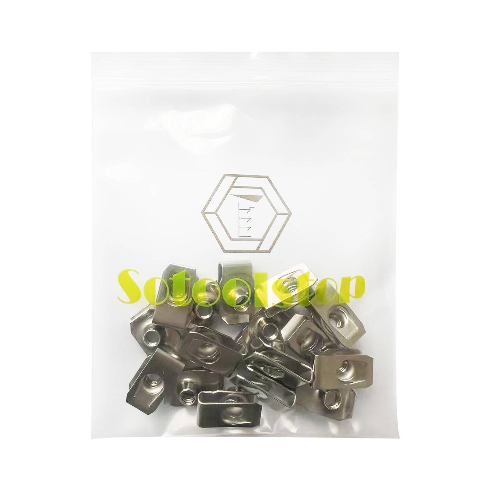 Stainless Steel U-Nuts - Pack of 20 (#8-32) -3 Stainless Steel U-Nuts - Pack of 20 (#8-32) -3