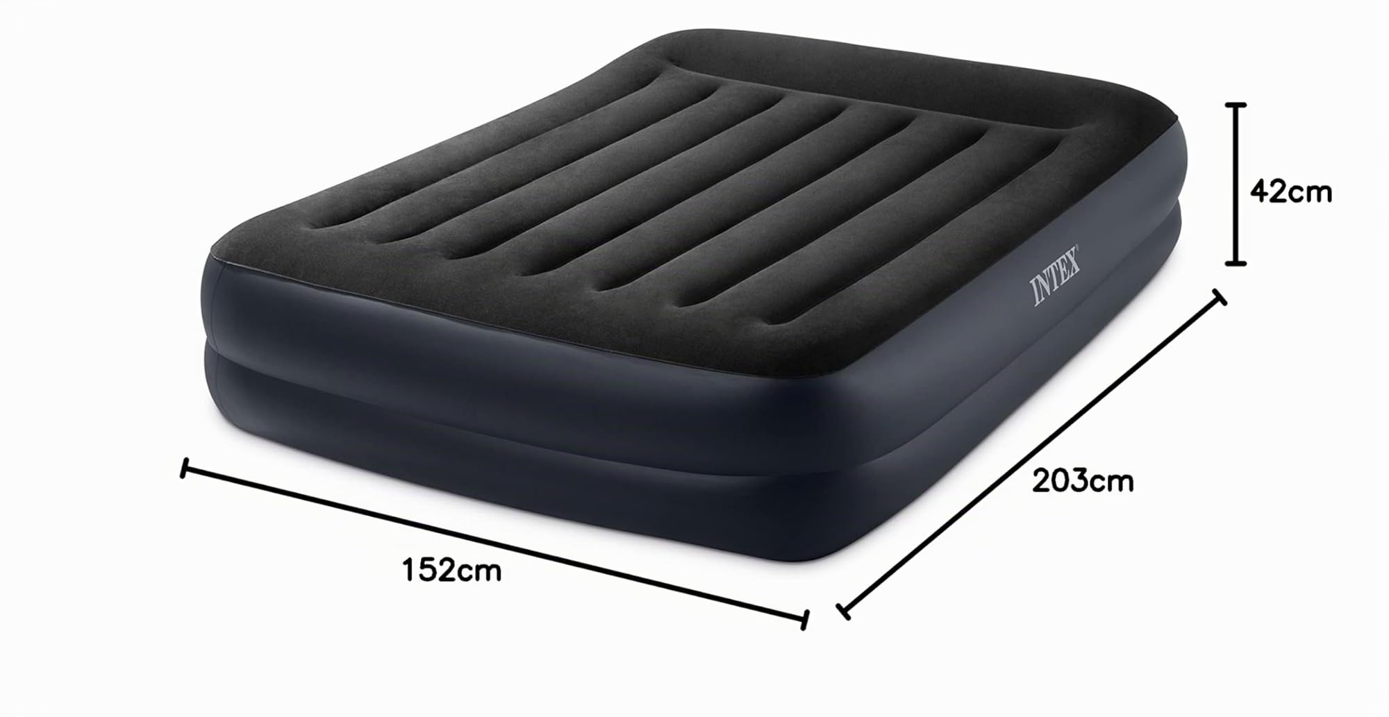 Intex - 64124ND - Lit Gonflable Pillow Rest Raised - Électrique 2 Pers