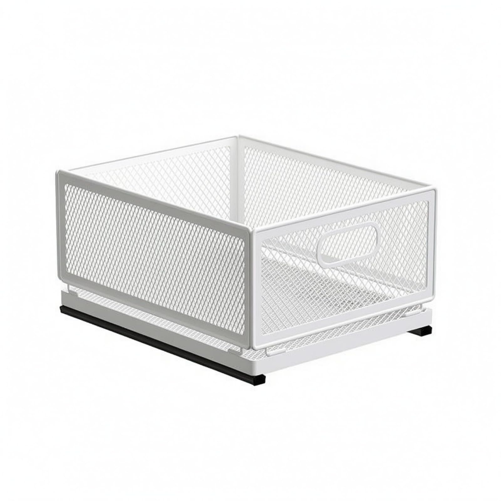 KESOTO Panier de Rangement Coulissant Panier Tiroir Organisateur Corbeille Cuisine Glissière Douce Maillage Visible Cadre en, 30 Cm Longueur X 24 Cm Largeur X 15.5 Cm Hauteur, style to 4